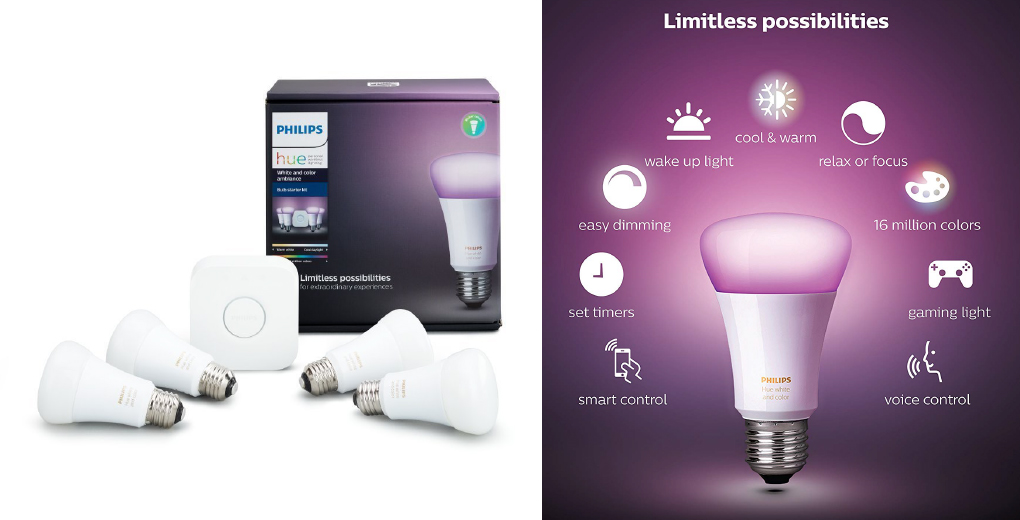 Philips Hue White and Color LED Smart Bulb