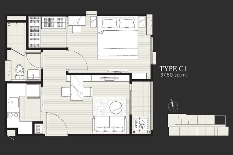 1 Bedroom ในโครงการ เวรี่ 2 สุขุมวิท 72, ภาพที่ 4