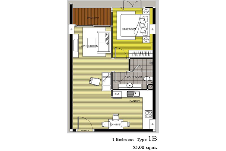 1 Bedroom ในโครงการ เดอะซิลค์ พหลโยธิน 3, ภาพที่ 3