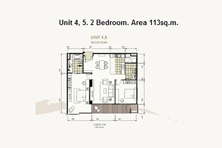 2 Bedrooms ในโครงการ เดอะ ลีเจ้นท์ ศาลาแดง, ภาพที่ 4