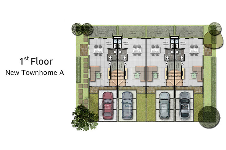 New Townhome B ในโครงการ โมดิ วิลล่า บางนา