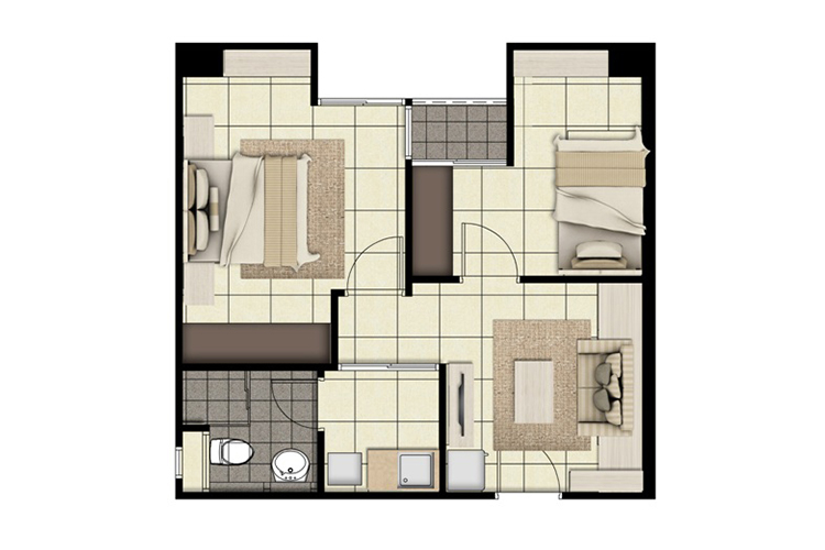 1 Bedroom Prus ในโครงการ เคนซิงตัน คอนโดมิเนียม, ภาพที่ 2