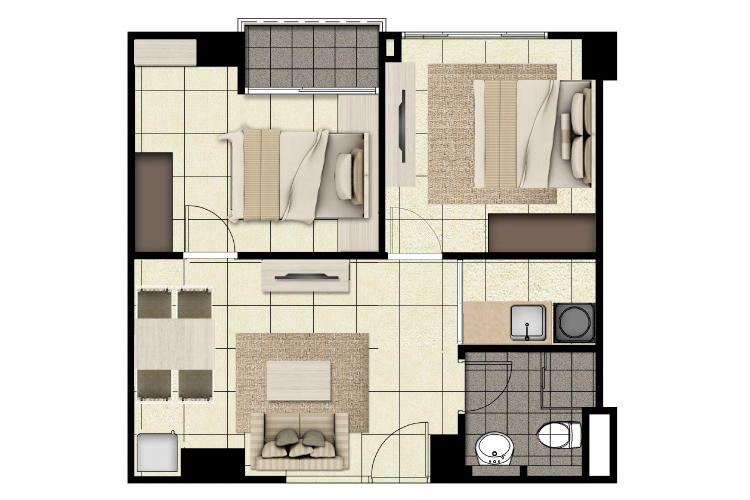 1 Bedroom Prus ในโครงการ เคนซิงตัน คอนโดมิเนียม, ภาพที่ 3