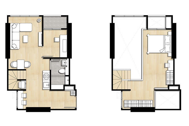 1 Bedroom Duplex Plus ในโครงการ ไนท์บริดจ์ ไพร์ม สาทร, ภาพที่ 4