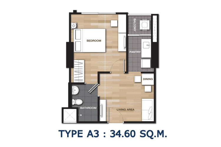 1 Bedroom ในโครงการ นิช โมโน รัชวิภา, ภาพที่ 4