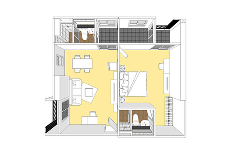 1 Bedroom Type B ในโครงการ รีเจ้นท์โฮม บางซ่อน โครงการ 1 เฟส 27, ภาพที่ 4