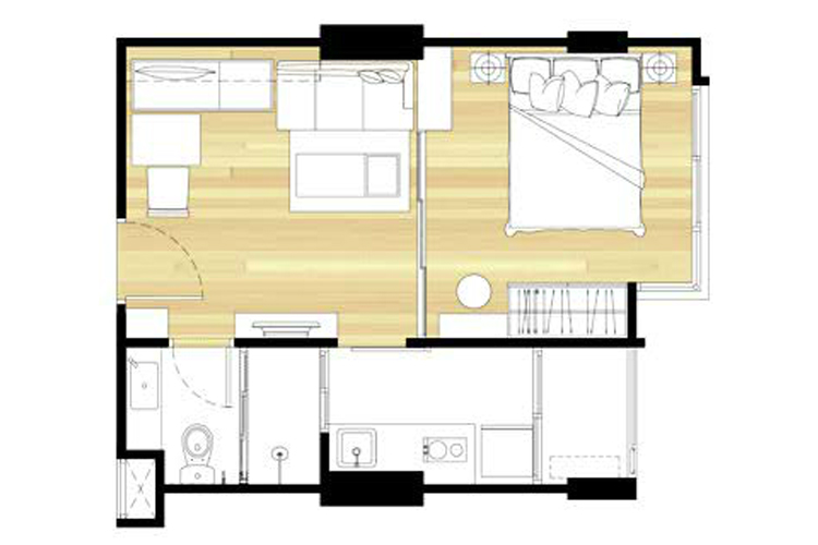 1 Bedroom ในโครงการ ยู ดีไลท์ @ จตุจักร สเตชั่น, ภาพที่ 4