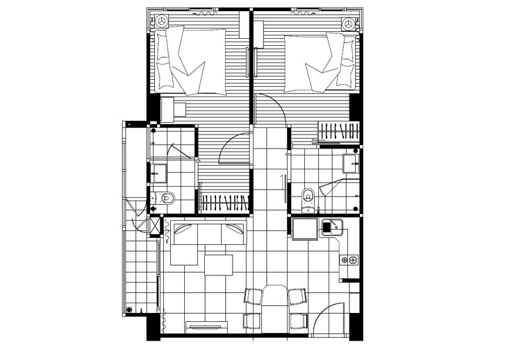 2 Bedroom ในโครงการ วิสซ์ดอม สถานีปุณณวิถี, ภาพที่ 4