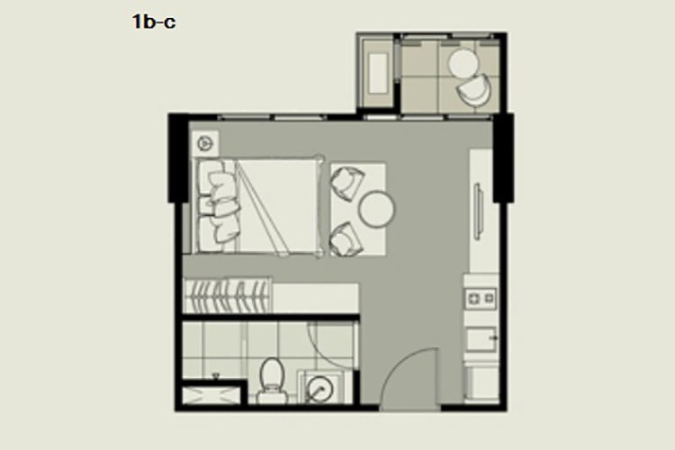 1 Bedroom ในโครงการ ไอดีโอ รัชดา-ห้วยขวาง, ภาพที่ 4