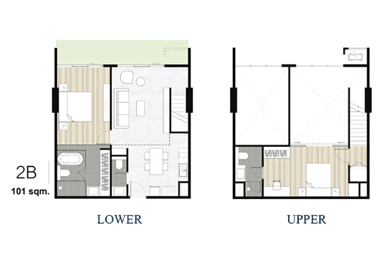2 Bedroom Duplex ในโครงการ ไซมิส เธอร์ตี้ไนน์, ภาพที่ 4