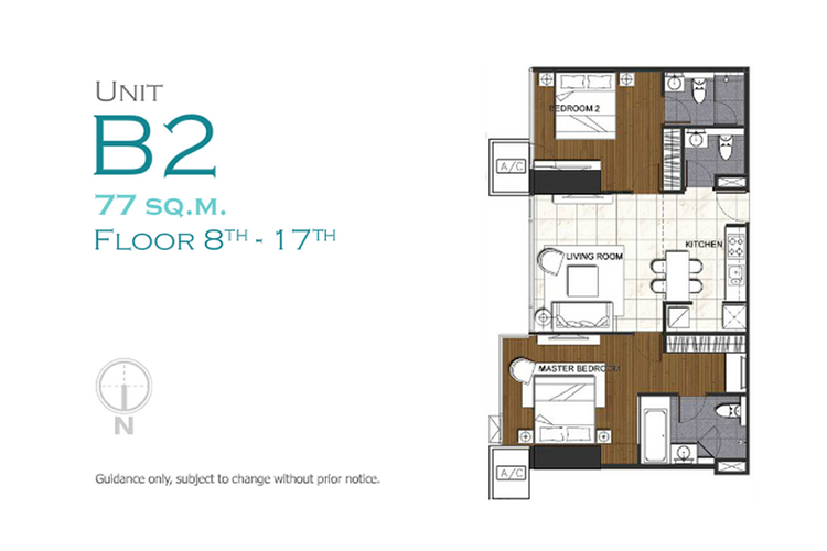 2 Bedroom ในโครงการ อมันตา ลุมพินี, ภาพที่ 4