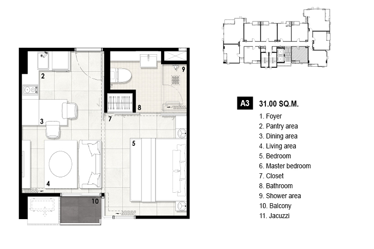 1 Bedroom ในโครงการ ครอสทู ไวบ์ พัทยา ซีเฟียร์, ภาพที่ 4