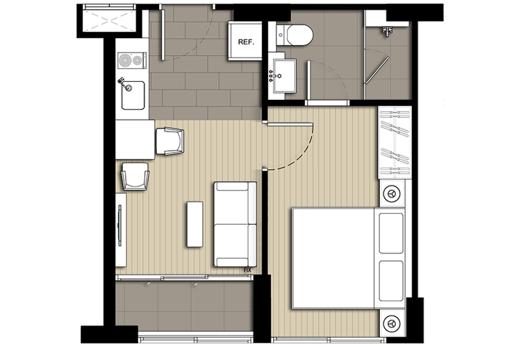 1 Bedroom ในโครงการ ไอดีโอ คิว สุขุมวิท 36, ภาพที่ 4