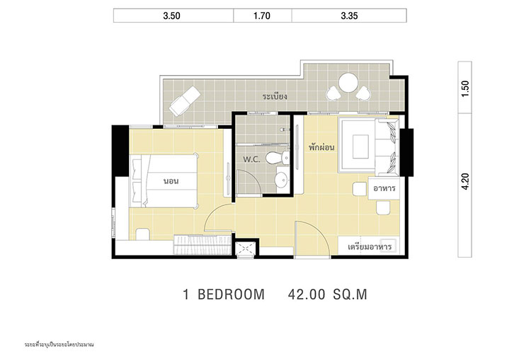 1 Bedroom  ในโครงการ ลุมพินี พาร์คบีช จอมเทียน, ภาพที่ 4