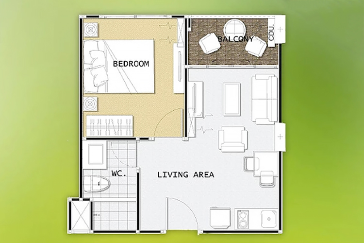 1 Bedroom ในโครงการ อิสธานัน คอนโด, ภาพที่ 4