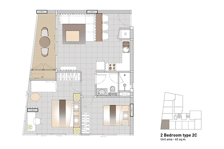 2 Bedroom ในโครงการ โอเชียน สโตน ภูเก็ต, ภาพที่ 4