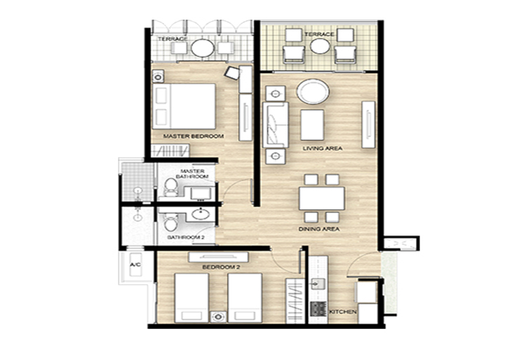 2 Bedroom ในโครงการ บ้านนับคลื่น, ภาพที่ 4