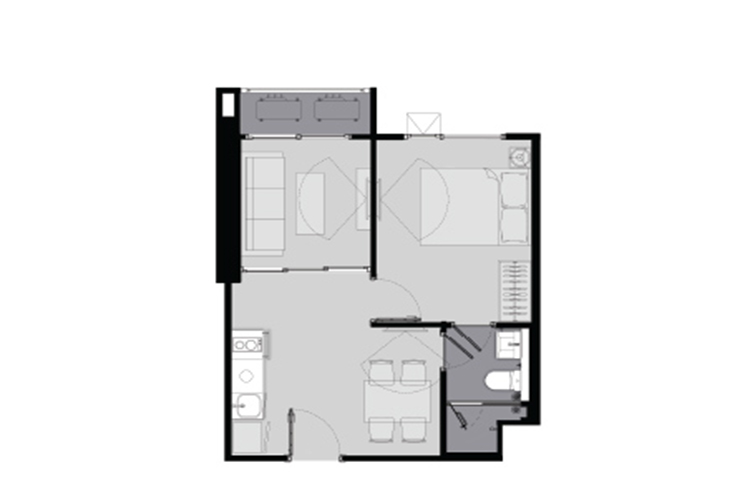 1 Bedroom Plus ในโครงการ ไลฟ์ อโศก ไฮป์, ภาพที่ 4