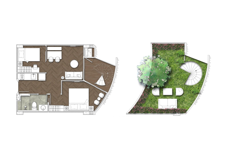 2 Bedroom with roof garden ในโครงการ รีว่า รีสอร์ท คอนโดมิเนียม, ภาพที่ 4