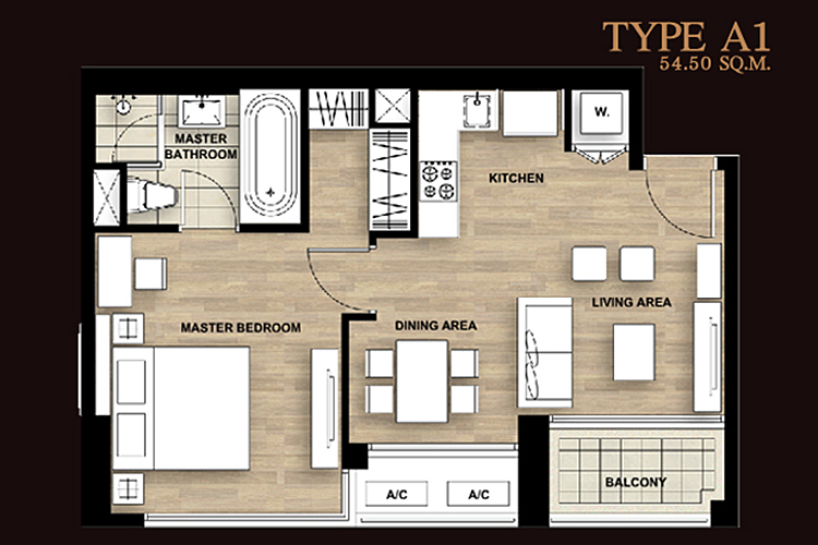 1 Bedroom ในโครงการ พรีเว่ บาย แสนสิริ, ภาพที่ 4