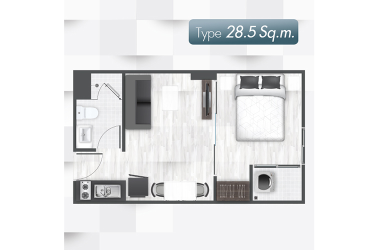 1 Bedroom ในโครงการ แกรนด์ คอนโดมิเนียม วุฒากาศ 57, ภาพที่ 4