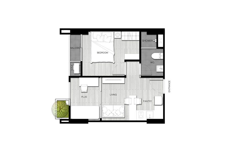 1 Bedroom Plus ในโครงการ เอแลนด์ คอนโด ไทรน้อย-เวสเกต, ภาพที่ 4