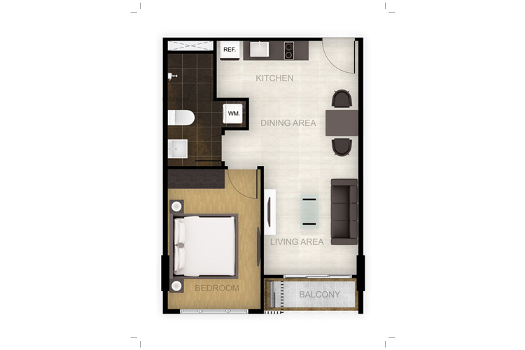 1 Bedroom ในโครงการ โว๊ค เรสซิเด้นท์เชียล สุขุมวิท 31, ภาพที่ 4
