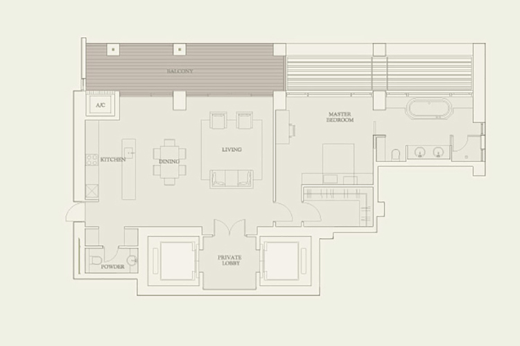 1 Bedroom ในโครงการ เดอะ สุโขทัย เรสซิเด้นซ์, ภาพที่ 4