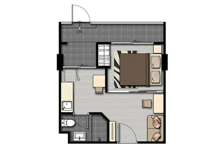 1 Bedroom ในโครงการ กรีเน่ คอนโด ดอนเมือง-สรงประภา เฟส 2, ภาพที่ 4