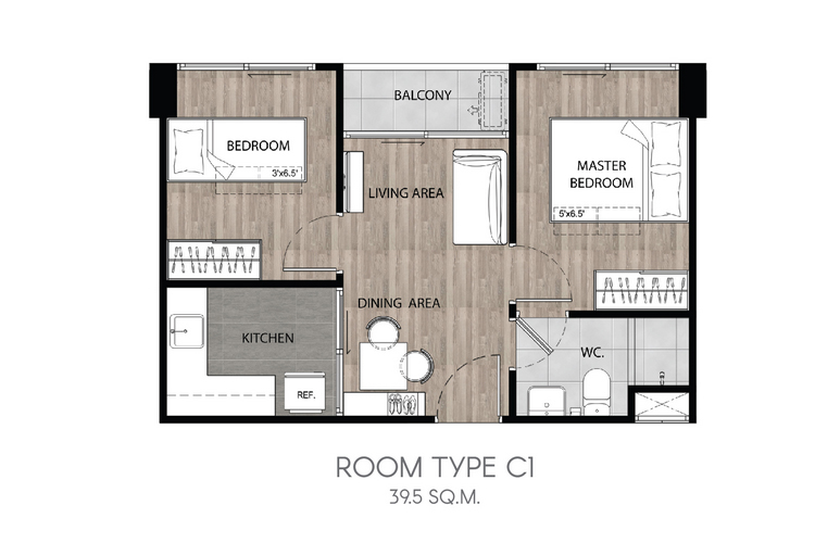 2 Bedroom ในโครงการ ดิ เอ็กเซล รัชดา 18, ภาพที่ 4