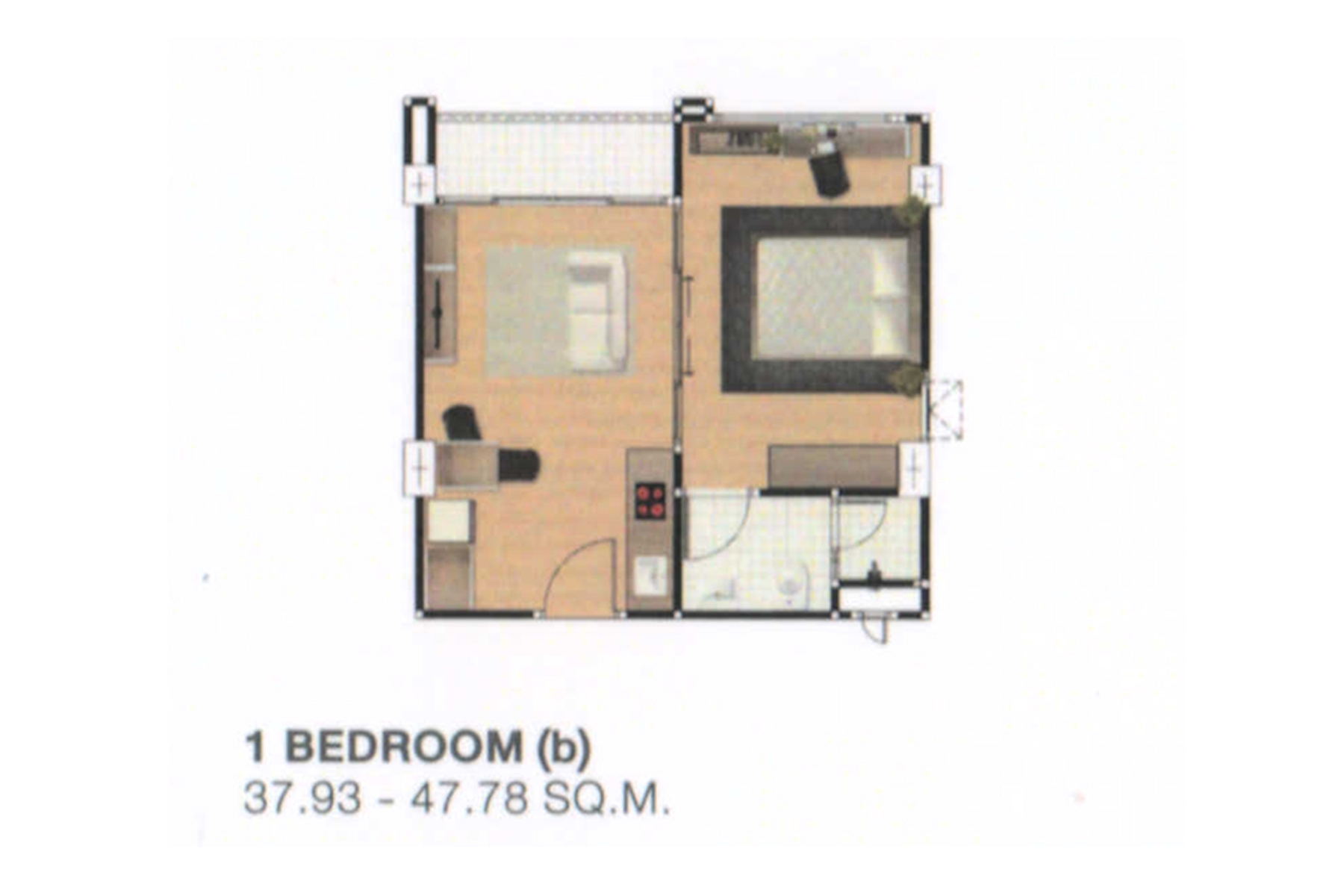 1 Bedroom ในโครงการ ซิตี้ ลิ้งค์ คอนโด, ภาพที่ 2