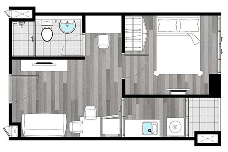 1 Bedroom ในโครงการ เดอะ ไนท์ I สุขุมวิท 107, ภาพที่ 4