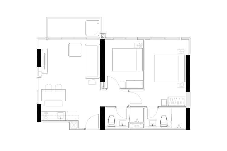 2 Bedroom ในโครงการ บ้านทิวทะเล บลู, ภาพที่ 4