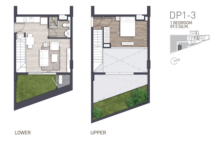 1 Bedroom Duplex ในโครงการ คราฟท์ เพลินจิต, ภาพที่ 4