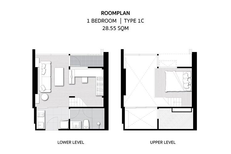 1 Bedroom Loft Duplex ในโครงการ ชีวาทัย เรสซิเดนซ์ อโศก, ภาพที่ 4