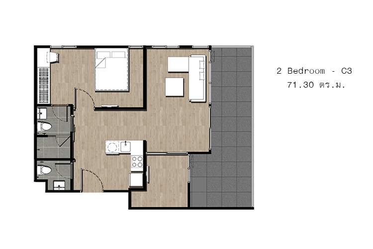 2 Bedroom ในโครงการ เวนิโอ สุขุมวิท 10, ภาพที่ 4