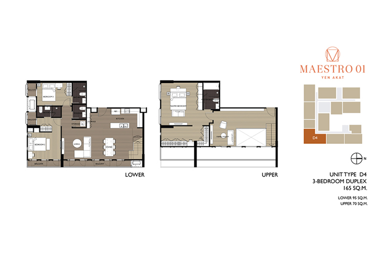 3 Bedroom Duplex ในโครงการ มาเอสโตร 01 สาทร-เย็นอากาศ, ภาพที่ 4