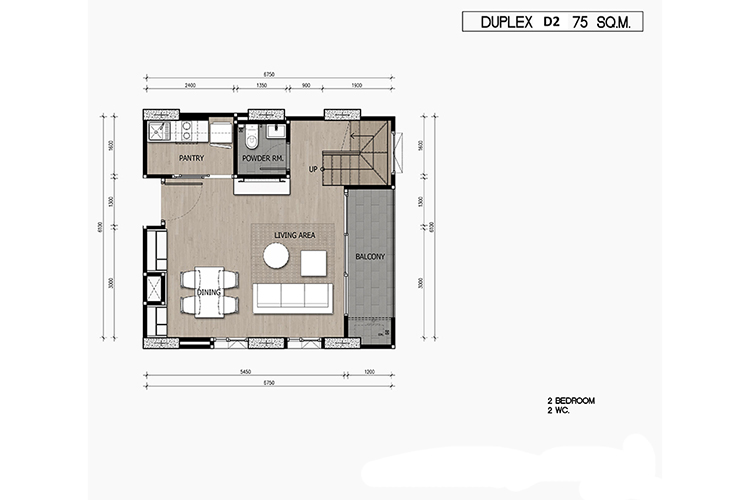 2 Bedroom Duplex ในโครงการ ดิ ยูนิค สุขุมวิท 62/1, ภาพที่ 4