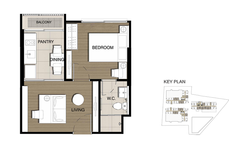 1 Bedroom ในโครงการ ฟิวส์ จันทน์-สาทร, ภาพที่ 4