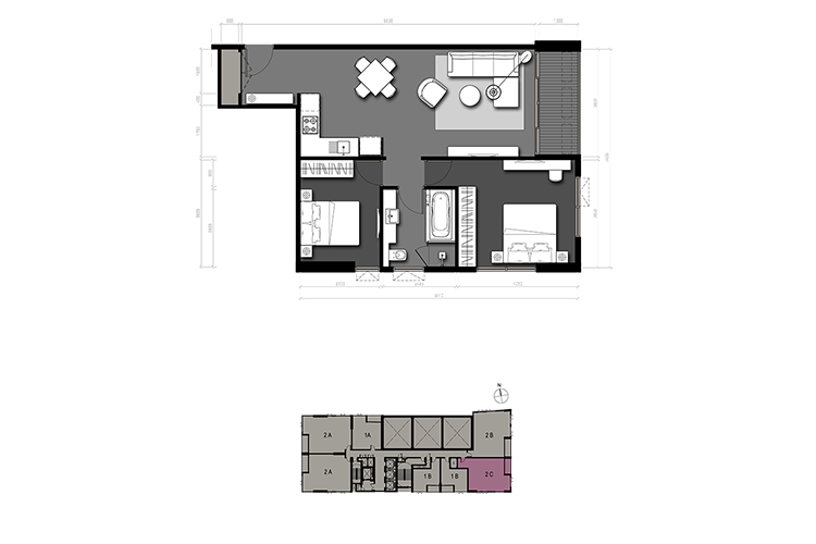 2 Bedrooms ในโครงการ เดอะ ลอฟท์ อโศก, ภาพที่ 4