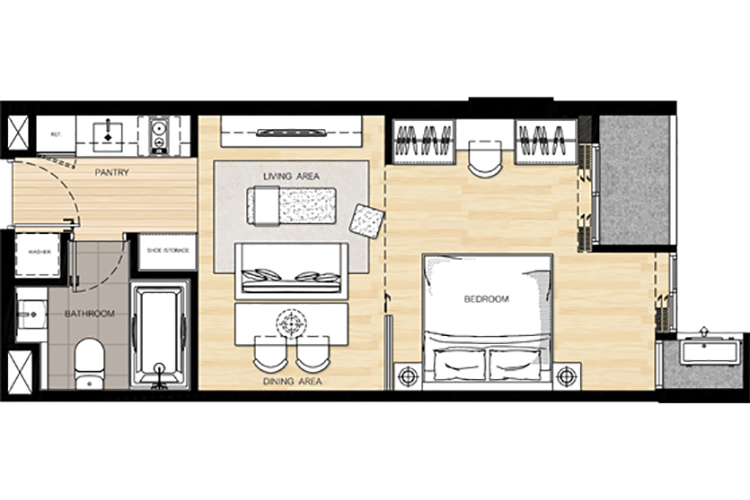 1 Bedroom ในโครงการ ลิฟ แอท 49, ภาพที่ 4