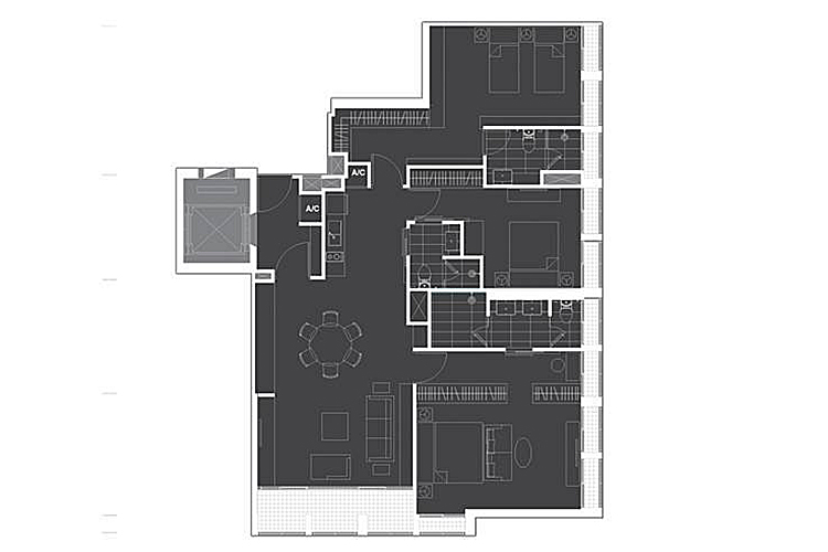 Penthouse ในโครงการ โนเบิล เพลินจิต, ภาพที่ 4
