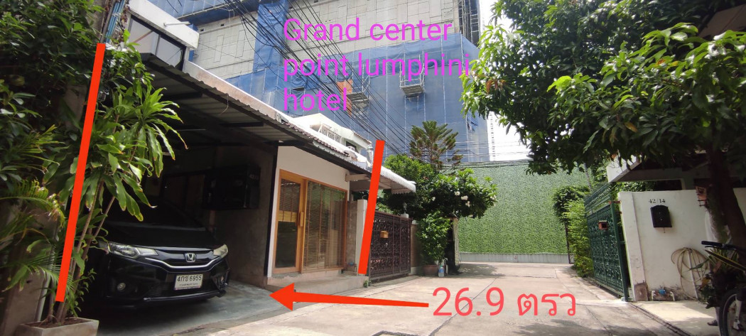 ขาย ทาวน์โฮม สาทรซอย1 107 ตรม. 26.9 ตร.วา ติดกับโรงแรม Grande Center Point Lumphini