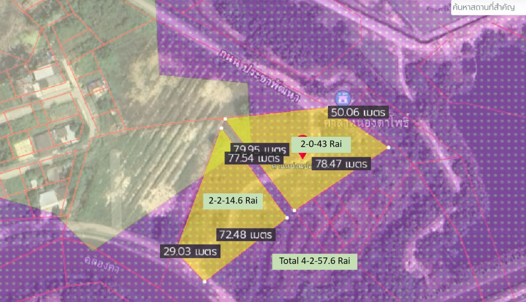 ขาย ที่ดิน ทำเลดี ถูกที่สุดในย่านนี้ WF085 ผัง EEC สีม่วงลาย เชิงเนิน เมือง ระยอง . 4 ไร่ 2 งาน 58.9 ตร.วา ใกล้เซ็นทรัลระยอง เพียง 8 Km.