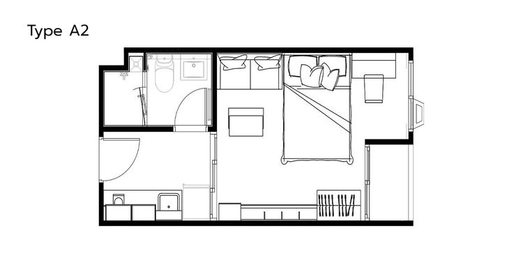 1 Bedroom ในโครงการ เดอะ คิวบ์ ลอฟท์ ศรีนครินทร์-เทพารักษ์ , ภาพที่ 3
