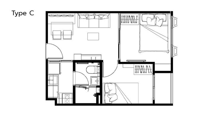 1 Bedroom ในโครงการ เดอะ คิวบ์ ลอฟท์ ศรีนครินทร์-เทพารักษ์ , ภาพที่ 5