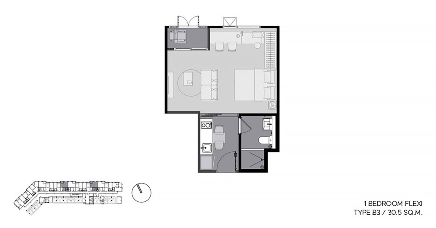 1 Bedroom Plus ในโครงการ แอสปาย สุขุมวิท-อ่อนนุช, ภาพที่ 4