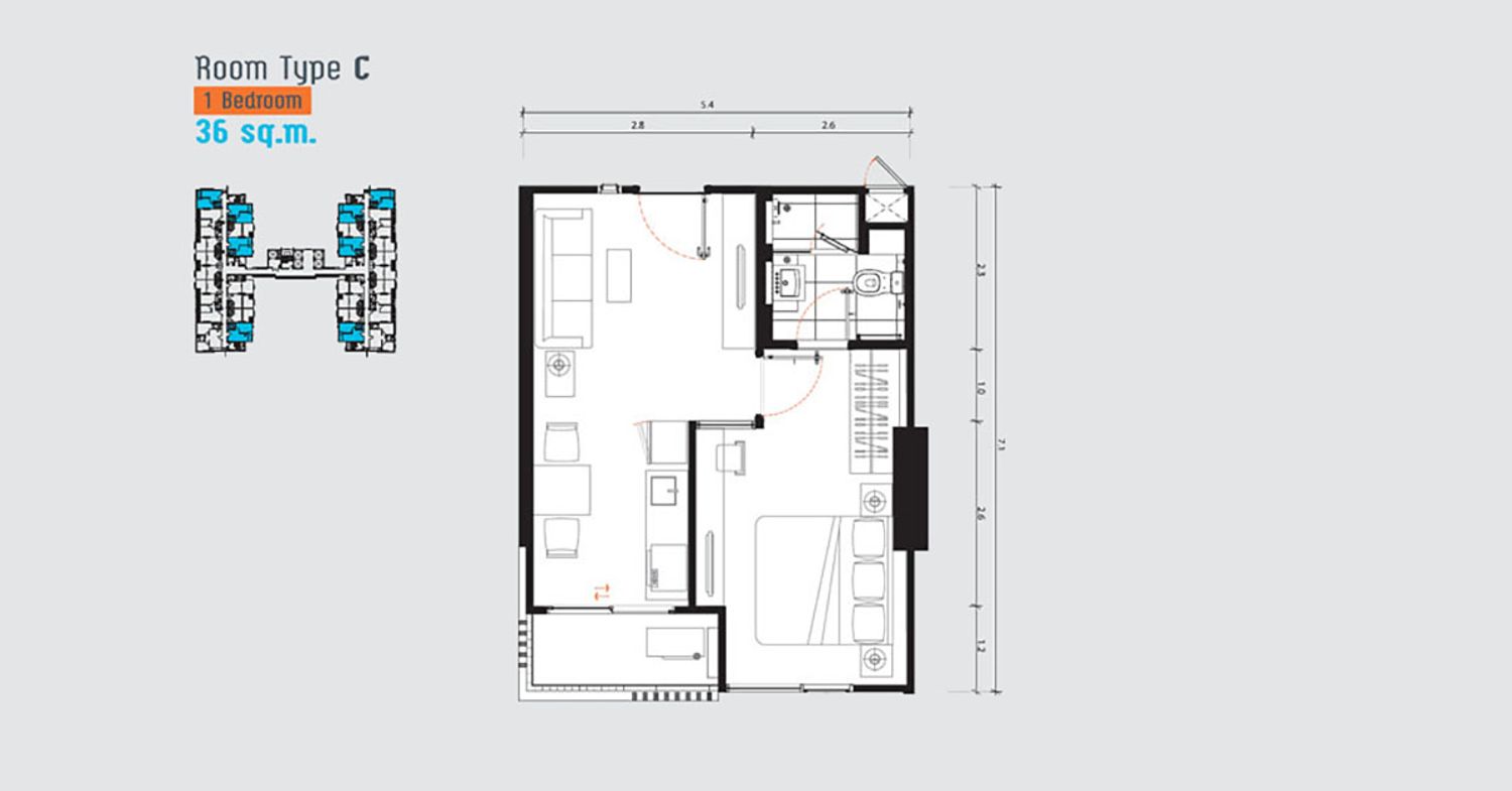 1 Bedroom ในโครงการ ระเบียงจามจุรี  ซียู เทอเรส, ภาพที่ 4