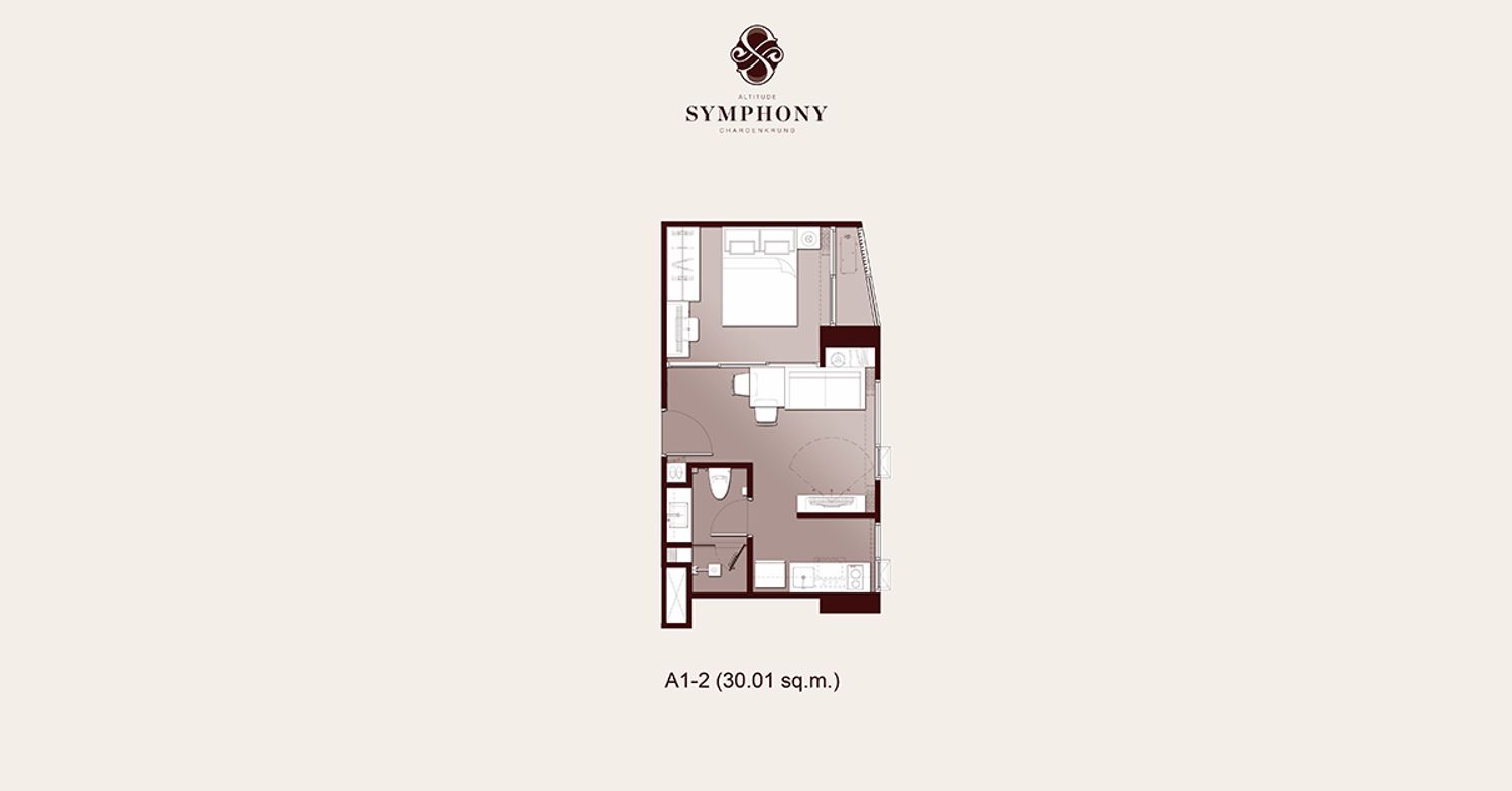 1 Bedroom ในโครงการ อัลติจูด ซิมโฟนี เจริญกรุง-สาทร, ภาพที่ 4