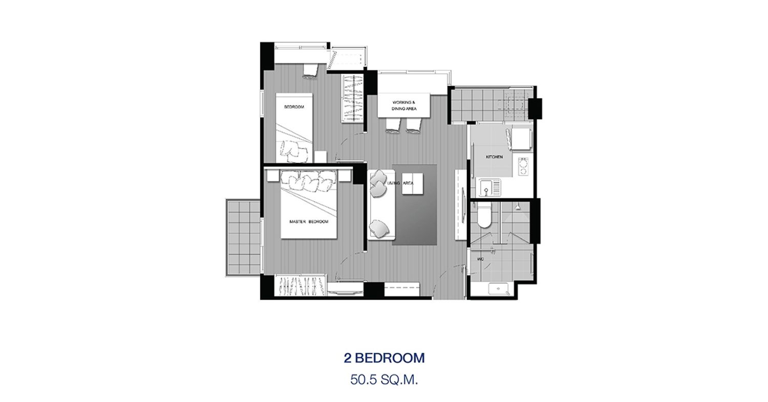 2 Bedroom ในโครงการ ยู ดีไลท์ รัตนาธิเบศร์, ภาพที่ 4